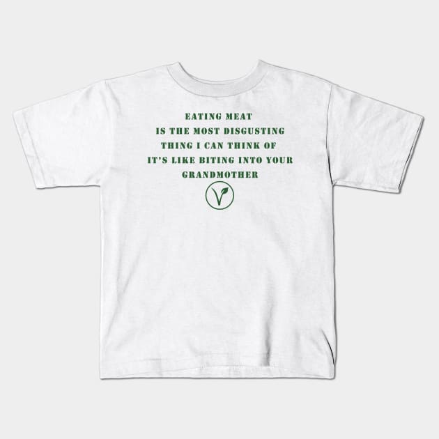 Vegan Kids T-Shirt by psninetynine